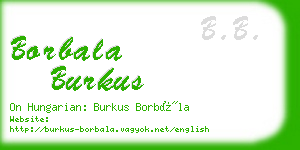 borbala burkus business card